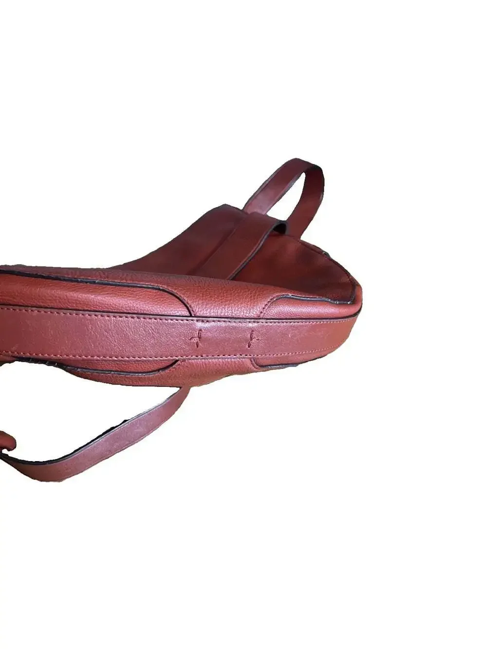 Tory Burch Gemini Link Redwood Leather Large Crossbody Hobo Purse  Boho Chic